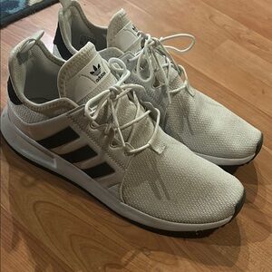 Adidas White and Black Sneakers with Streamlined Design